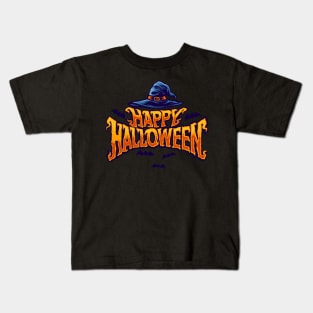 Happy Halloween Witch Hat Kids T-Shirt